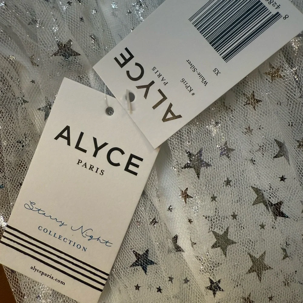 Alyce Paris Sparkling White Backless Gown - Picture 3 of 3